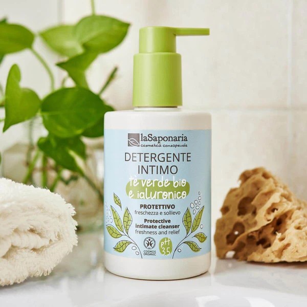 laSaponaria Intimní mycí gel ochranný se zeleným čajem BIO